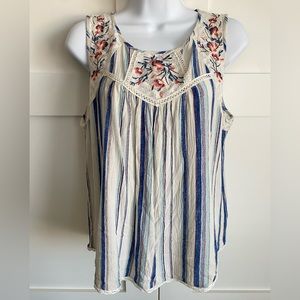 Stitch Fix Mason & Belle Lace Detail Sleeveless Blouse